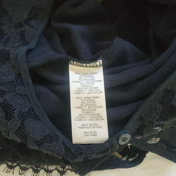 Rebecca Taylor Black Lace & Mesh Lightweight Sleeveless Top Blouse Small (A-10) - Picture 7 of 10